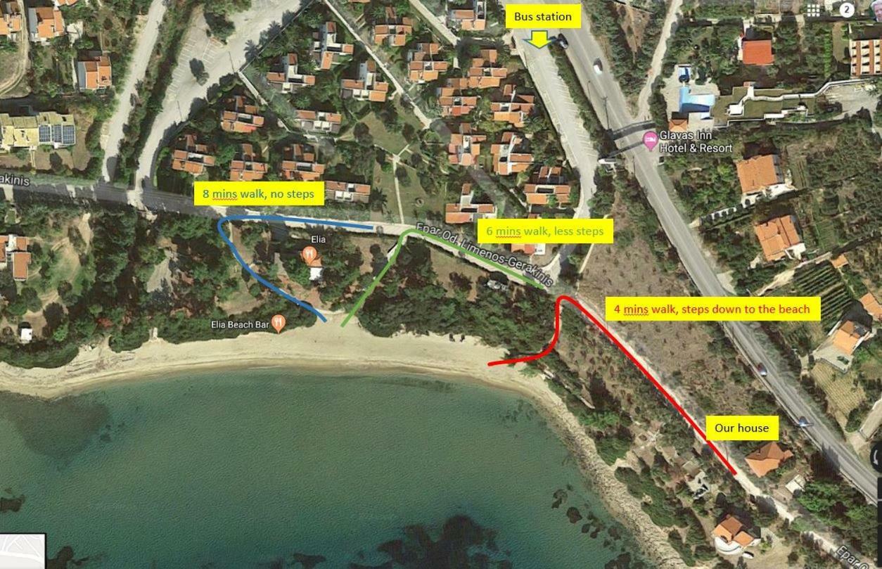 Gerakina Beach Cottage Psakoudia Ngoại thất bức ảnh